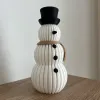 Figurka Bałwan z Szalikiem Ozdoba Zimowa 3D